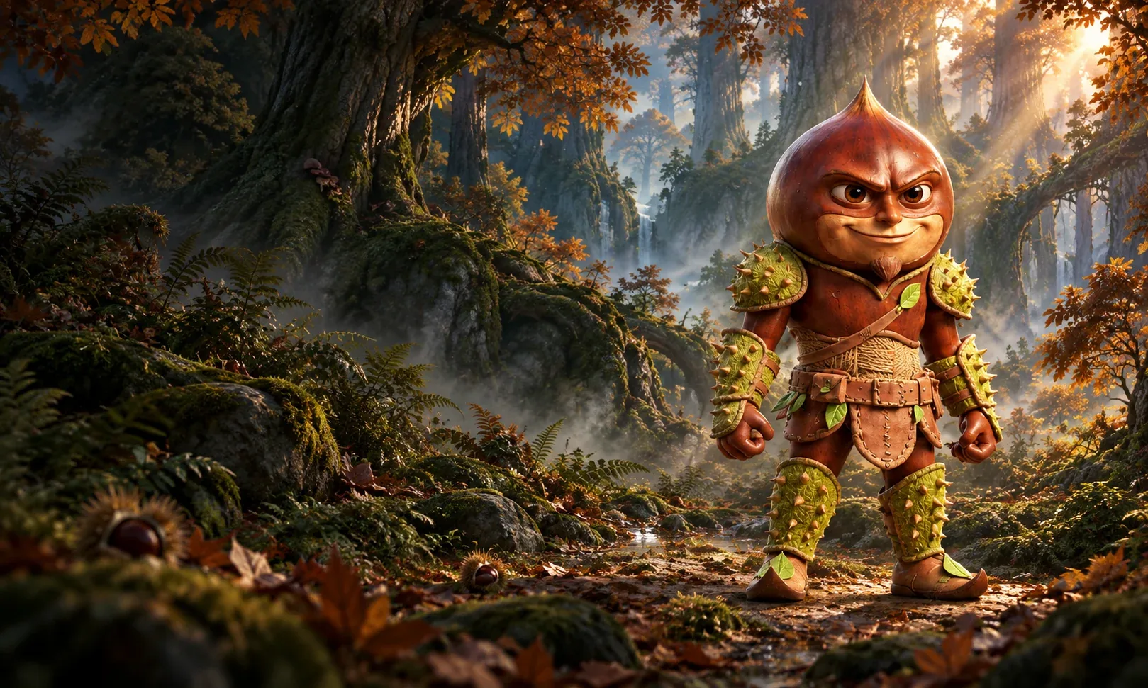 Castano the chestnut warrior in an autumn forest